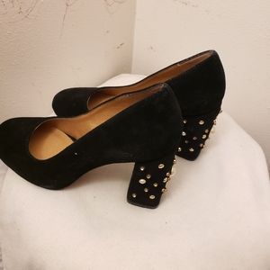 Betty Muller Crystal Suede Embellished Pump